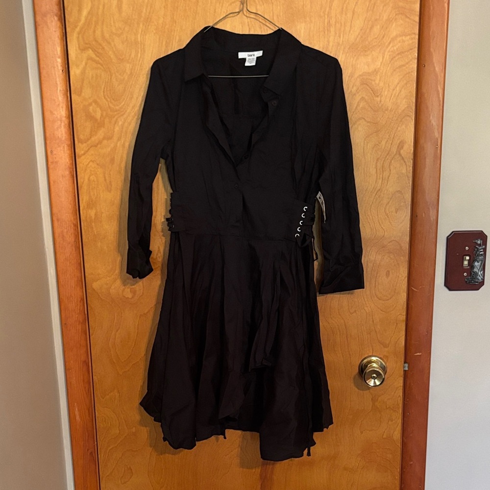 Bar III Elegant Black Long Sleeve Dress